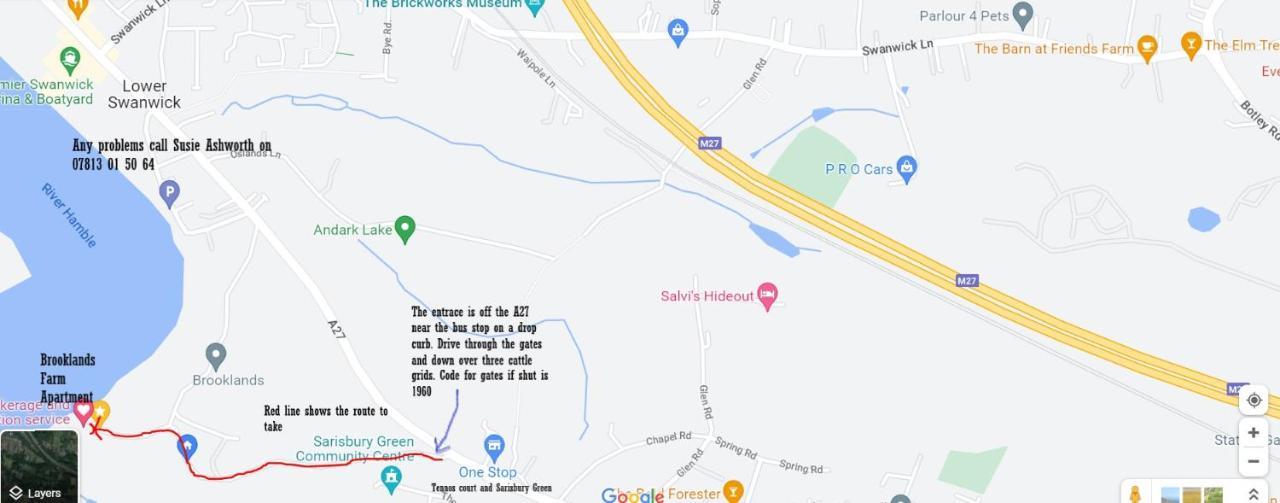 شقة Brooklands Barn Lower Swanwick المظهر الخارجي الصورة